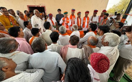 बीकानेर: भाजपा लोकसभा प्रत्याशी अर्जुन राम मेघवाल का श्रीडूंगरगढ के गांवों का किया सघन दौरा