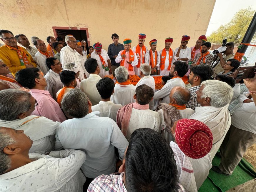बीकानेर: भाजपा लोकसभा प्रत्याशी अर्जुन राम मेघवाल का श्रीडूंगरगढ के गांवों का किया सघन दौरा
