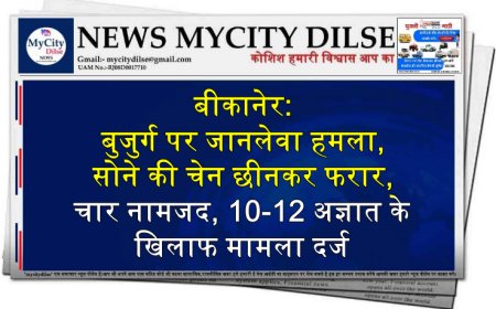 बीकानेर: बुजुर्ग पर जानलेवा हमला, सोने की चेन छीनकर फरार, चार नामजद, 10-12 अज्ञात के खिलाफ मामला दर्ज