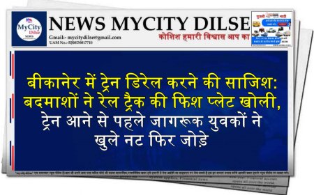 बीकानेर में ट्रेन डिरेल करने की साजिश:बदमाशों ने रेल ट्रैक की फिश प्लेट खोली, ट्रेन आने से पहले जागरूक युवकों ने खुले नट फिर जोड़े