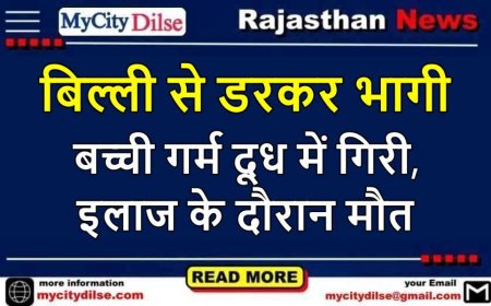 बिल्ली से डरकर भागी बच्ची गर्म दूध में गिरी, इलाज के दौरान मौत