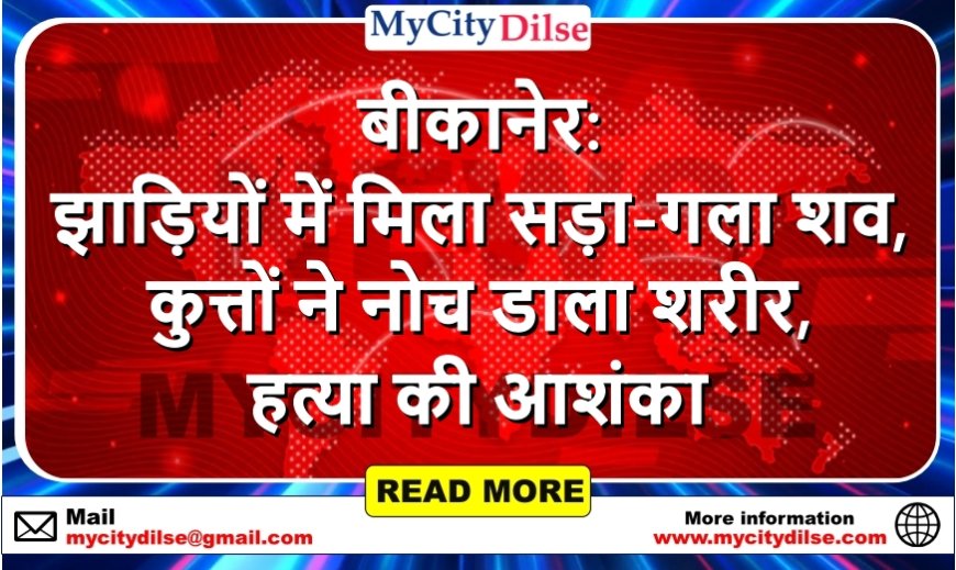 बीकानेर: झाड़ियों में मिला सड़ा-गला शव, कुत्तों ने नोच डाला शरीर, हत्या की आशंका