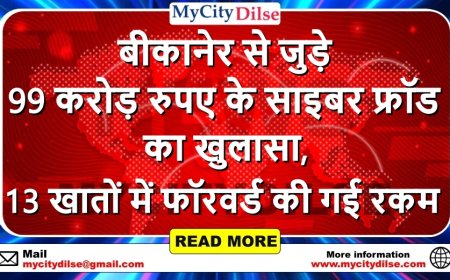 बीकानेर से जुड़े 99 करोड़ रुपए के साइबर फ्रॉड का खुलासा, 13 खातों में फॉरवर्ड की गई रकम