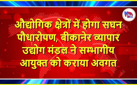 औद्योगिक क्षेत्रों में होगा सघन पौधारोपण, बीकानेर व्यापार उद्योग मंडल ने सम्भागीय आयुक्त को कराया अवगत
