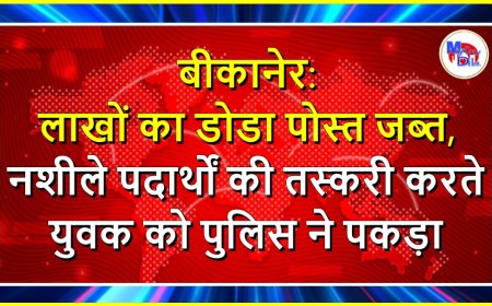 बीकानेर: लाखों का डोडा पोस्त जब्त, नशीले पदार्थों की तस्करी करते युवक को पुलिस ने पकड़ा