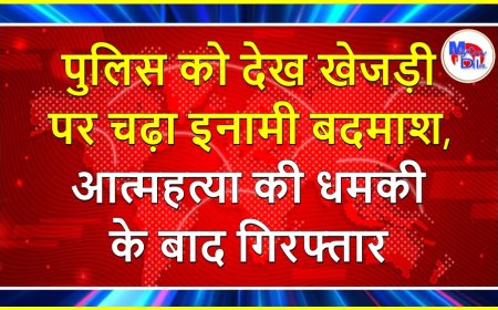 पुलिस को देख खेजड़ी पर चढ़ा इनामी बदमाश, आत्महत्या की धमकी के बाद गिरफ्तार