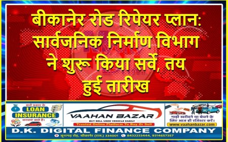बीकानेर रोड रिपेयर प्लान: सार्वजनिक निर्माण विभाग ने शुरू किया सर्वे, तय हुई तारीख