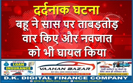 दर्दनाक घटना ,बहू ने सास पर ताबड़तोड़ वार किए और नवजात को भी घायल किया