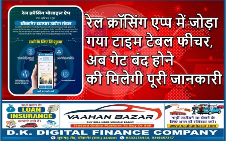 बीकानेर: रेल क्रॉसिंग एप्प में जोड़ा गया टाइम टेबल फीचर, अब गेट बंद होने की मिलेगी पूरी जानकारी