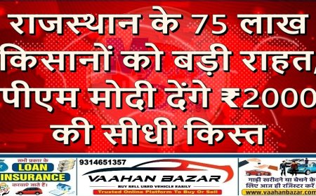 राजस्थान के 75 लाख किसानों को बड़ी राहत, पीएम मोदी देंगे ₹2000 की सीधी किस्त