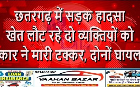 छतरगढ़ में सड़क हादसा: खेत लौट रहे दो व्यक्तियों को कार ने मारी टक्कर, दोनों घायल