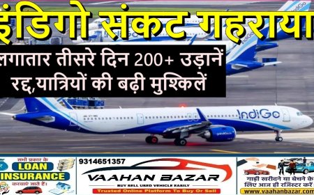 इंडिगो संकट गहराया: लगातार तीसरे दिन 200+ उड़ानें रद्द, यात्रियों की बढ़ी मुश्किलें