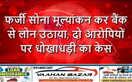 फर्जी सोना मूल्यांकन कर बैंक से लोन उठाया, दो आरोपियों पर धोखाधड़ी का केस