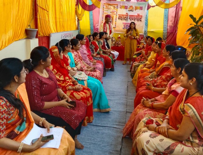 रमक झमक में गणगौर पर बुजुर्ग महिलाओं ने सुनाए संस्मरण,पढ़ी रचनाए