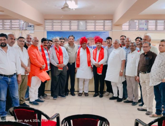 बीकानेर व्यापार मण्डल ने सुराणा एवं जोशी का किया स्वागत एवं अभिनंदन