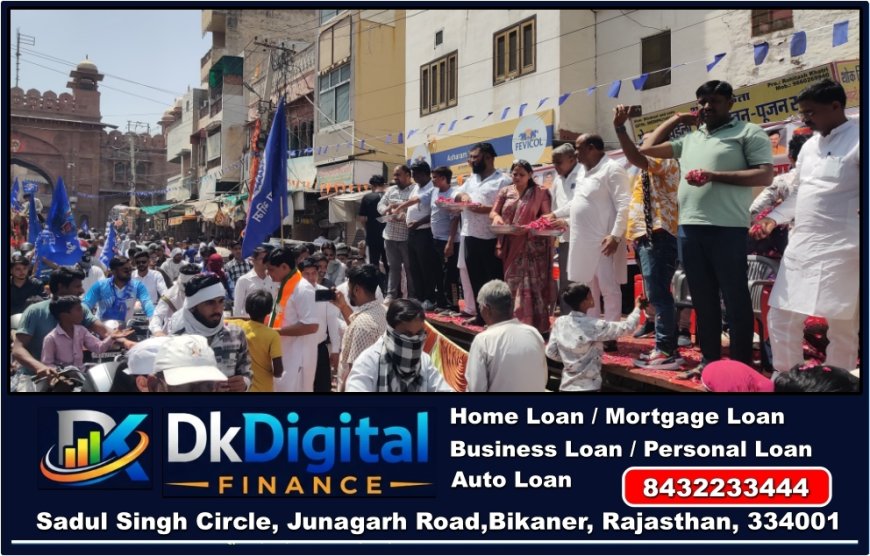 बीकानेर में बाबा साहब अंबेडकर जयंती पर भाजपा गंगाशहर मंडल के सेवा कार्यक्रम, महारैली में पुष्प वर्षा