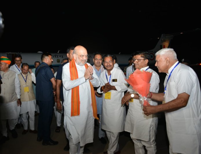 गृहमंत्री अमित शाह का बीकानेर आगमन पर भव्य स्वागत