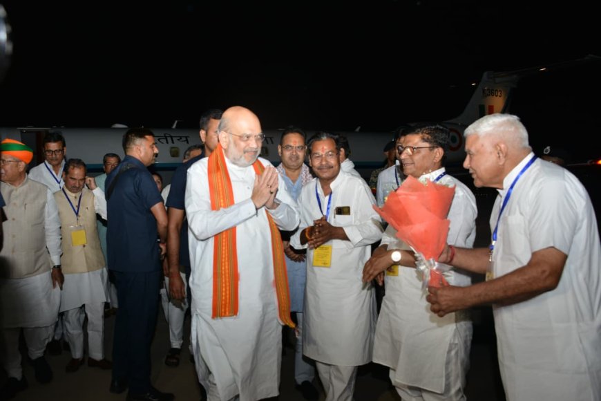 गृहमंत्री अमित शाह का बीकानेर आगमन पर भव्य स्वागत