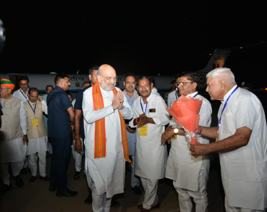 गृहमंत्री अमित शाह का बीकानेर आगमन पर भव्य स्वागत