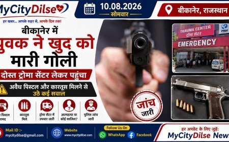 बीकानेर में युवक ने खुद को मारी गोली, दोस्त ट्रोमा सेंटर लेकर पहुंचा; अवैध पिस्टल और कारतूस मिलने से उठे कई सवाल