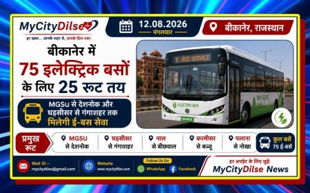 बीकानेर में 75 इलेक्ट्रिक बसों के लिए 25 रूट तय, MGSU से देशनोक और घड़सीसर से गंगाशहर तक मिलेगी ई-बस सेवा